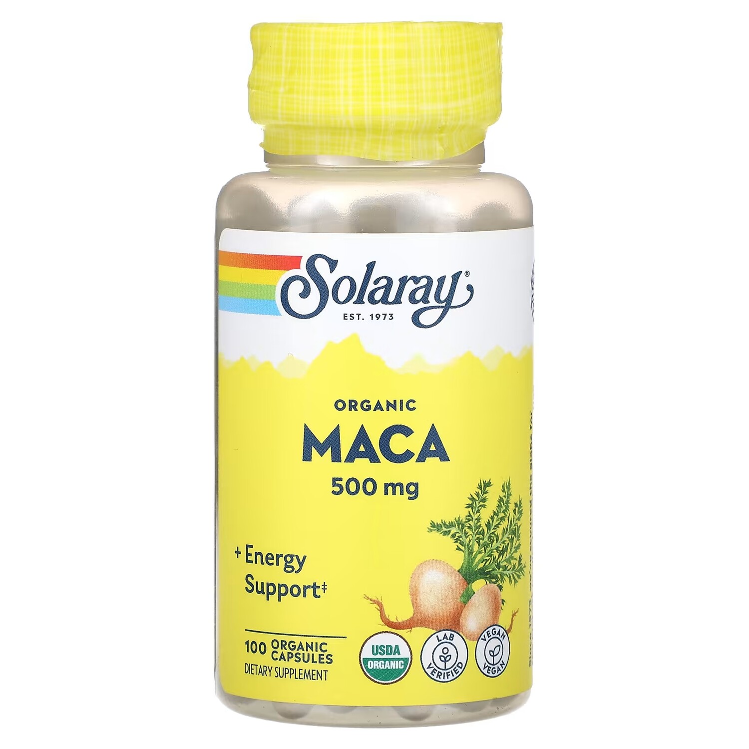 Добавка Solaray Organic Maca 500 мг, 100 органических капсул
Добавка Solaray Organic Maca 500 мг, 100 органических капсул