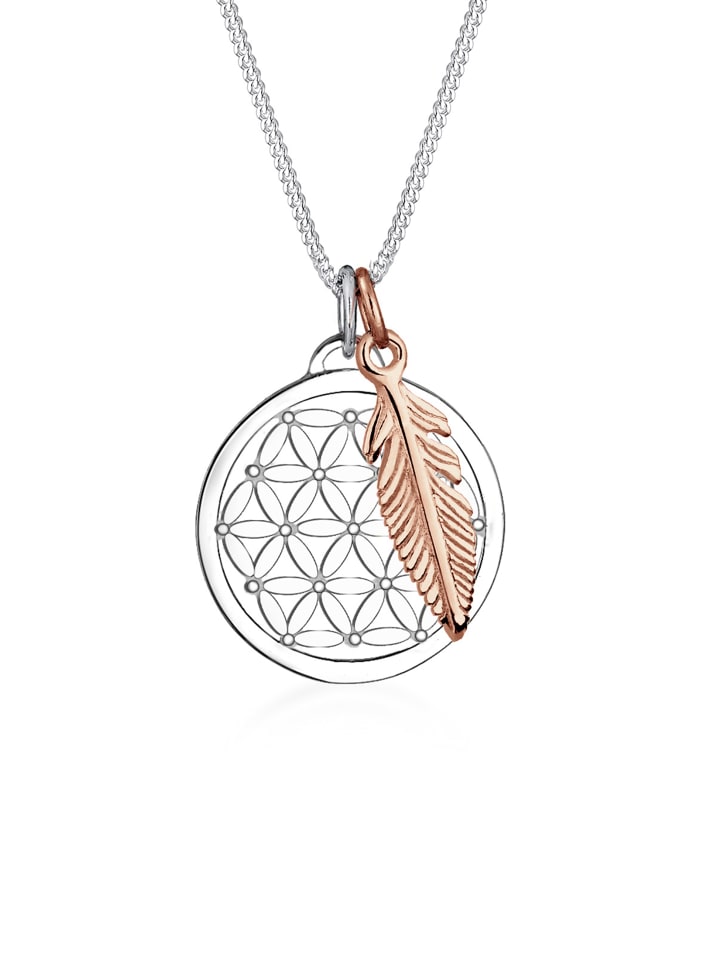 Elli Колье из розового золота 925 пробы с пером, двухцветное/трехцветное, «Цветок жизни» из розового золота
Elli Колье из розового золота 925 пробы с пером, двухцветное/трехцветное, «Цветок жизни» из розового золота