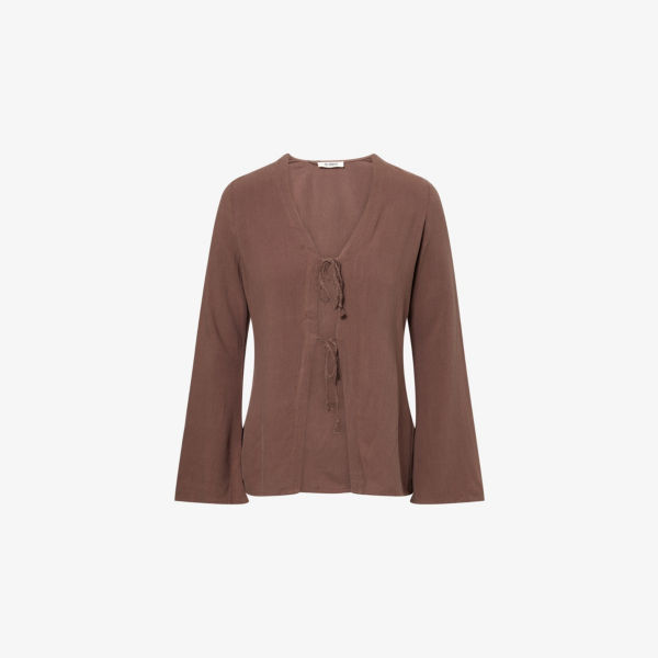 Блуза 4Th & Reckless Jules с расклешенными манжетами, коричневый
Блуза 4Th & Reckless Jules с расклешенными манжетами, коричневый