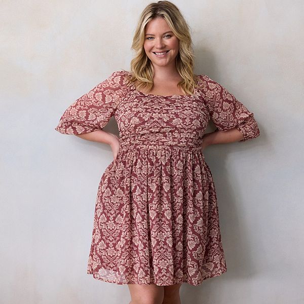 Платье-мини с плиссированным лифом и рукавами-фонариками Plus size Lc Lauren Conrad
Платье-мини с плиссированным лифом и рукавами-фонариками Plus size Lc Lauren Conrad