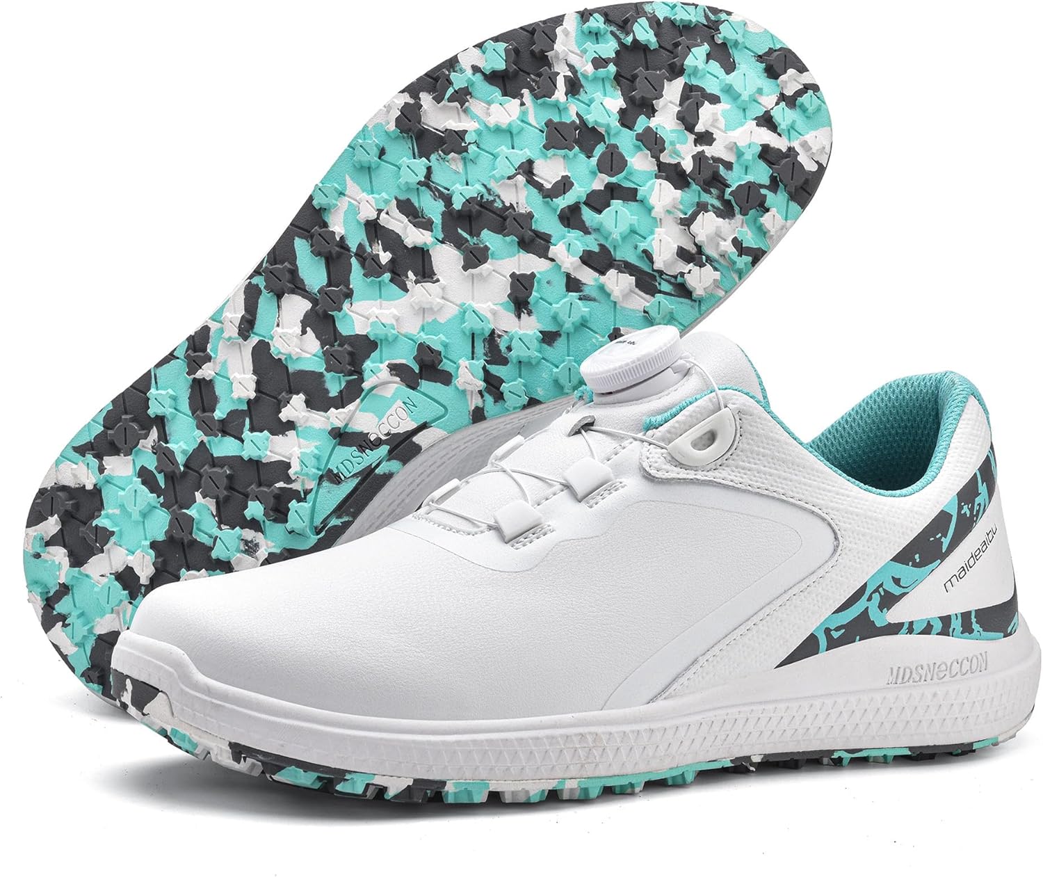 Женские гольф-туфли, водонепроницаемые гольф-туфли с шипами, амортизирующие кроссовки на шнуровке с резиновой подошвой, идеальны для активного отдыха и игр с мячом, спортивная обувь, Быстрая шнуровка, Резиновая подошва Mdsneccon, белый
Женские гольф-туфли, водонепроницаемые гольф-туфли с шипами, амортизирующие кроссовки на шнуровке с резиновой подошвой, идеальны для активного отдыха и игр с мячом, спортивная обувь, Быстрая шнуровка, Резиновая подошва Mdsneccon, белый