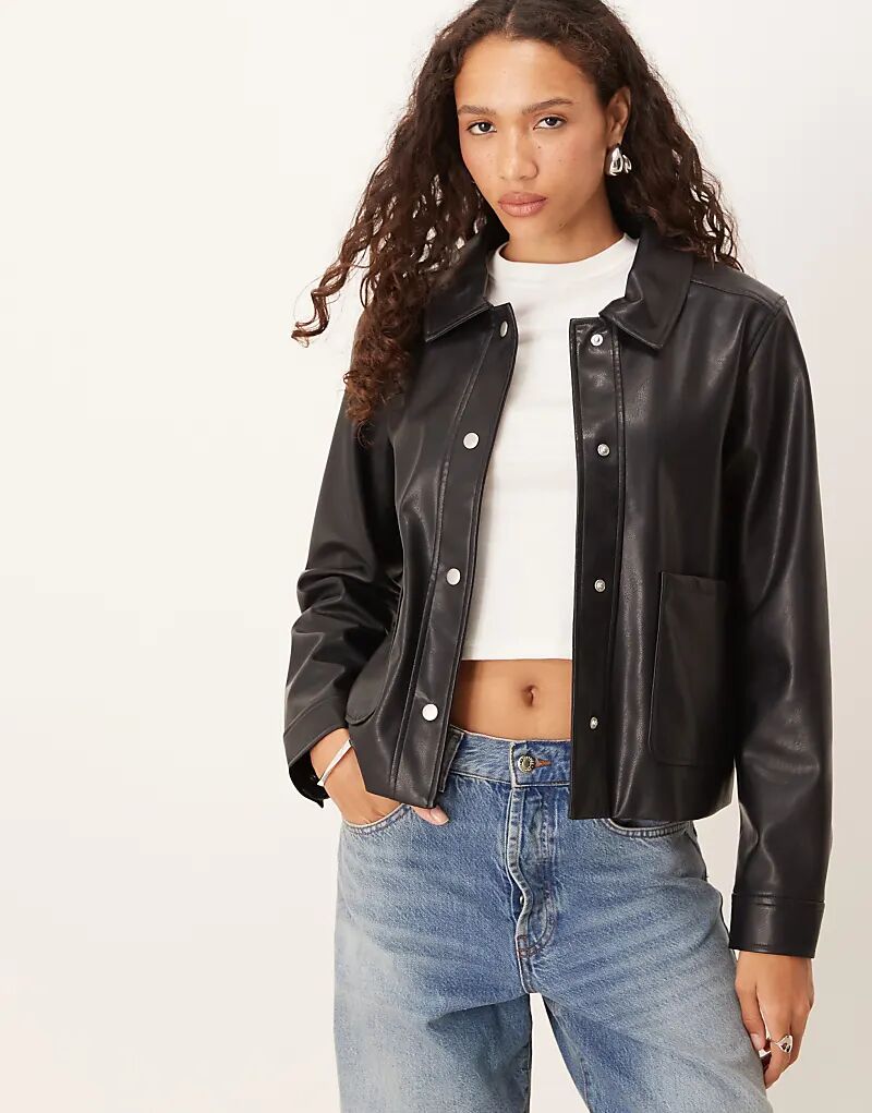 Короткая куртка Vila из искусственной кожи черного цвета, Черный, Короткая куртка Vila из искусственной кожи черного цвета 
Короткая куртка Vila из искусственной кожи черного цвета, Черный, Короткая куртка Vila из искусственной кожи черного цвета