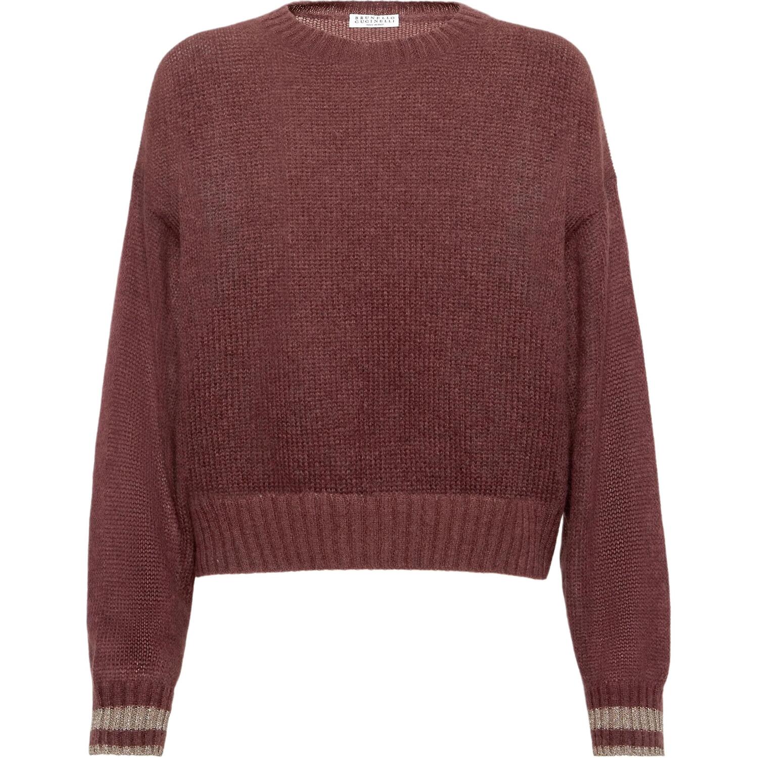 Свитер с ребристой отделкой Brunello Cucinelli, фиолетовый
Свитер с ребристой отделкой Brunello Cucinelli, фиолетовый