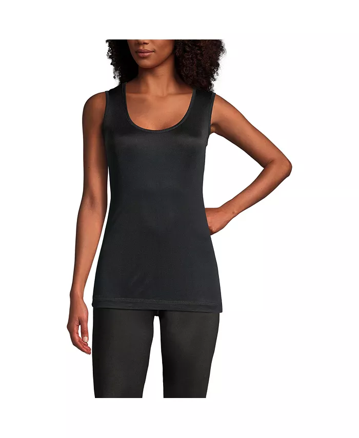 Женский шелковый интерлоковый топ без рукавов с длинным рукавом Lands' End, черный
Женский шелковый интерлоковый топ без рукавов с длинным рукавом Lands' End, черный