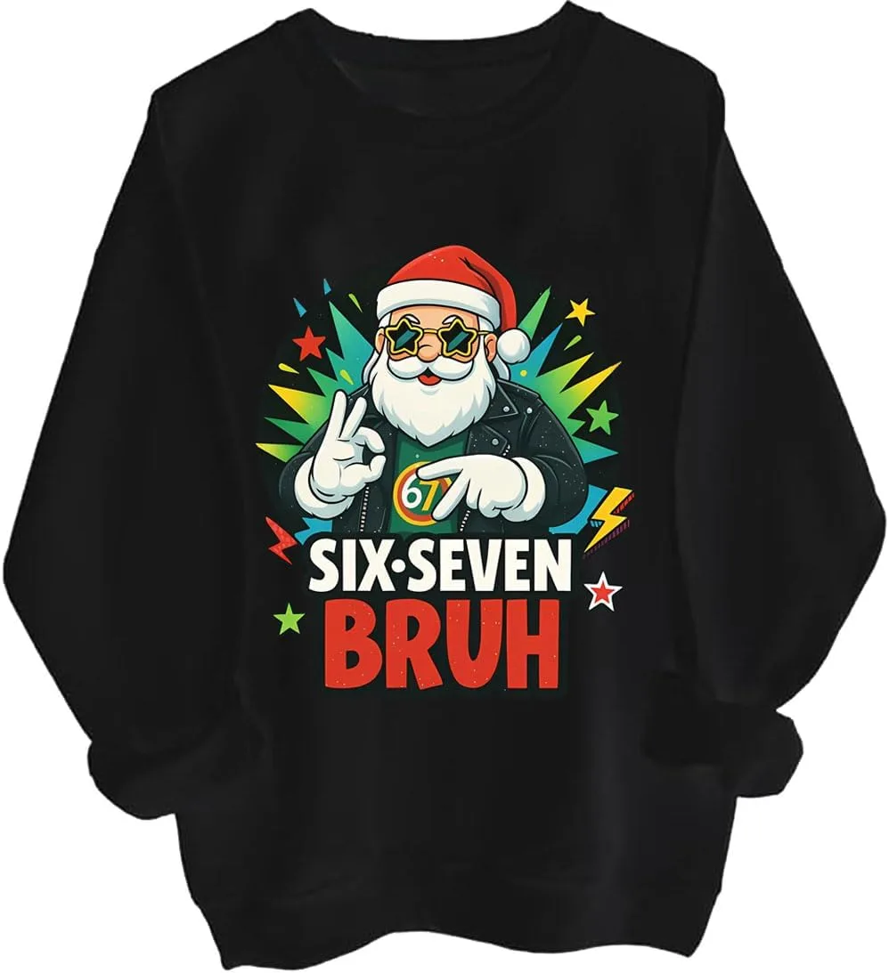 Толстовка Six Seven Bruh с принтом Санты, праздничный свитер для мужчин и женщин Czbic
Толстовка Six Seven Bruh с принтом Санты, праздничный свитер для мужчин и женщин Czbic