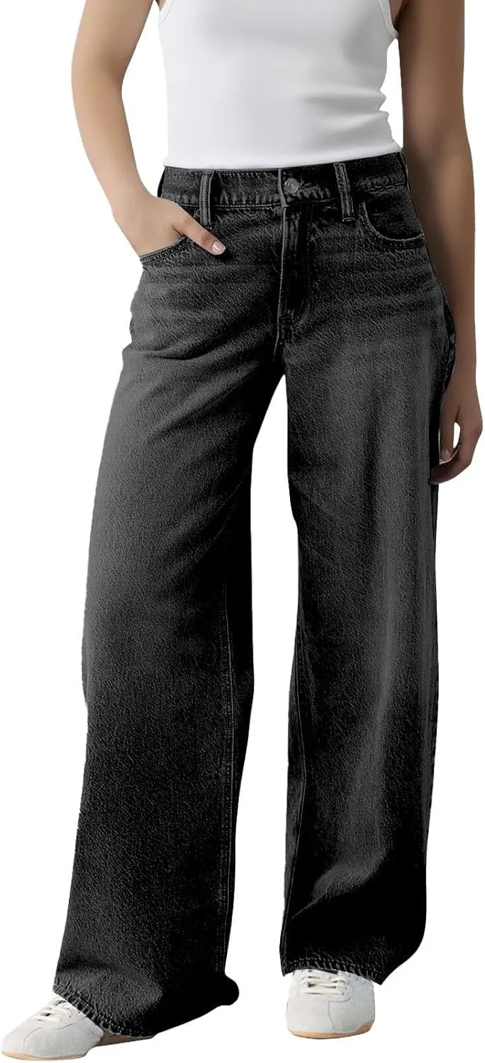 Женские джинсы wide leg с высокой посадкой и эластичным поясом Likthione
Женские джинсы wide leg с высокой посадкой и эластичным поясом Likthione