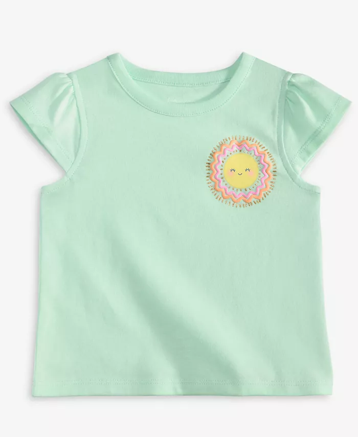 Футболка для девочек с принтом "Sun Smile" First Impressions, зеленый 
Футболка для девочек с принтом "Sun Smile" First Impressions, зеленый