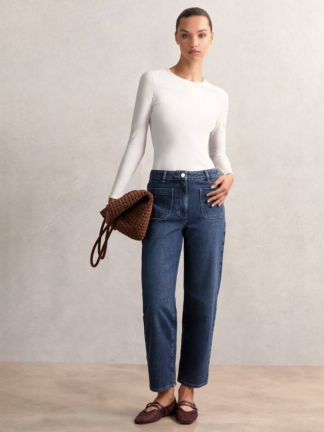 Прямые джинсы Marcie с накладными карманами Reiss, Mid Blue
Прямые джинсы Marcie с накладными карманами Reiss, Mid Blue