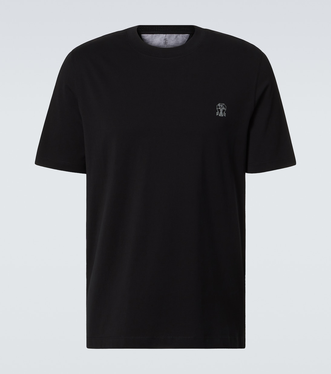 Футболка из хлопкового джерси с логотипом Brunello Cucinelli, черный
Футболка из хлопкового джерси с логотипом Brunello Cucinelli, черный