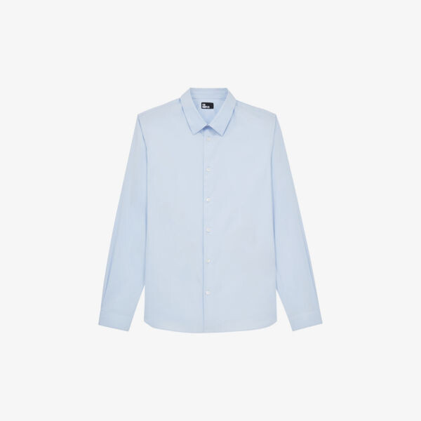 Рубашка приталенного кроя из смесового хлопка The Kooples, цвет blu01
Рубашка приталенного кроя из смесового хлопка The Kooples, цвет blu01