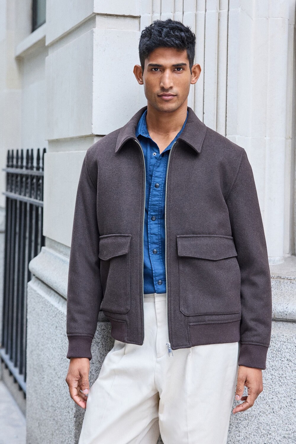 Утепленная куртка на молнии с добавлением шерсти Next, коричневый
Утепленная куртка на молнии с добавлением шерсти Next, коричневый