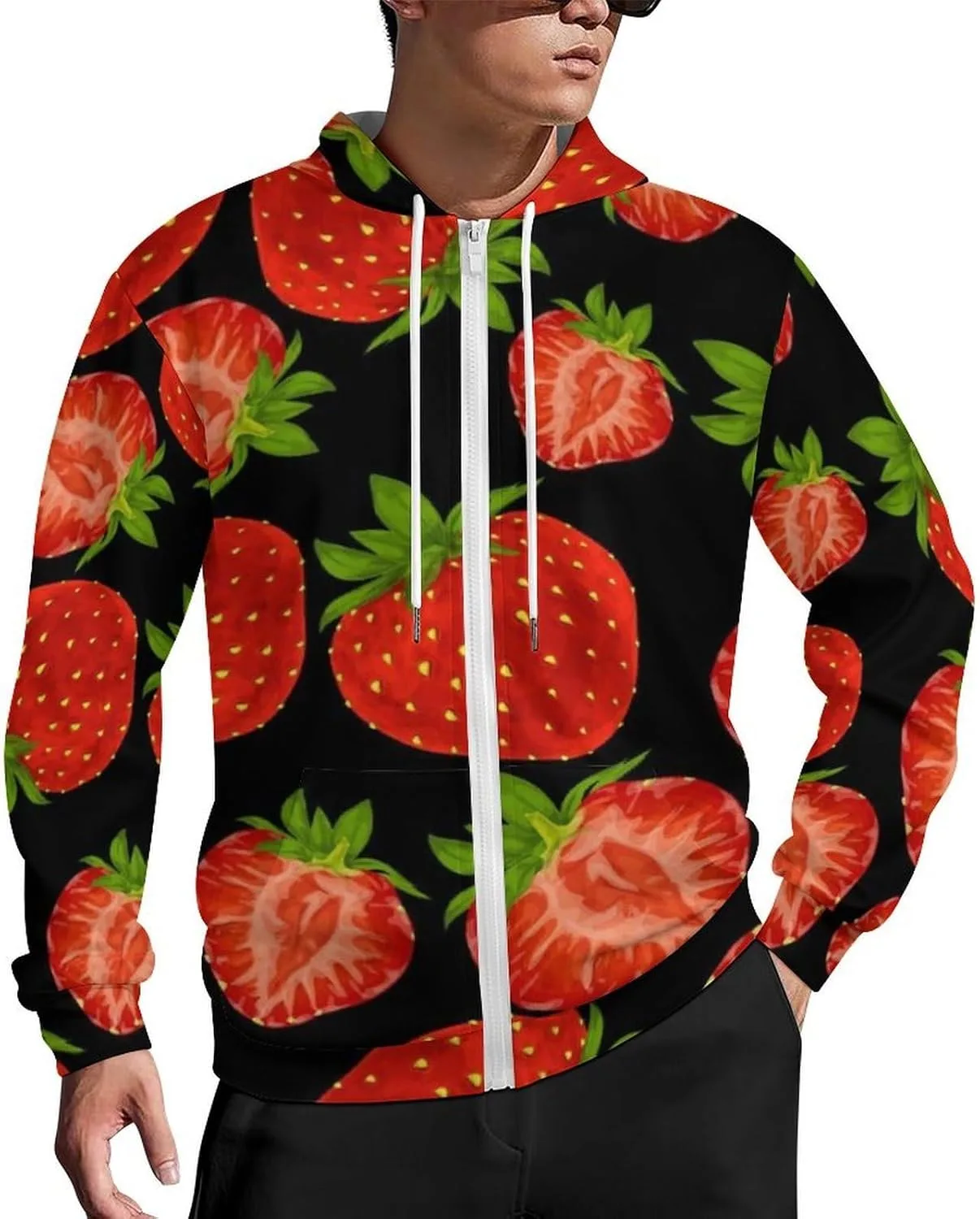 Толстовка с капюшоном на молнии, оверсайз, с принтом Strawberry
Толстовка с капюшоном на молнии, оверсайз, с принтом Strawberry