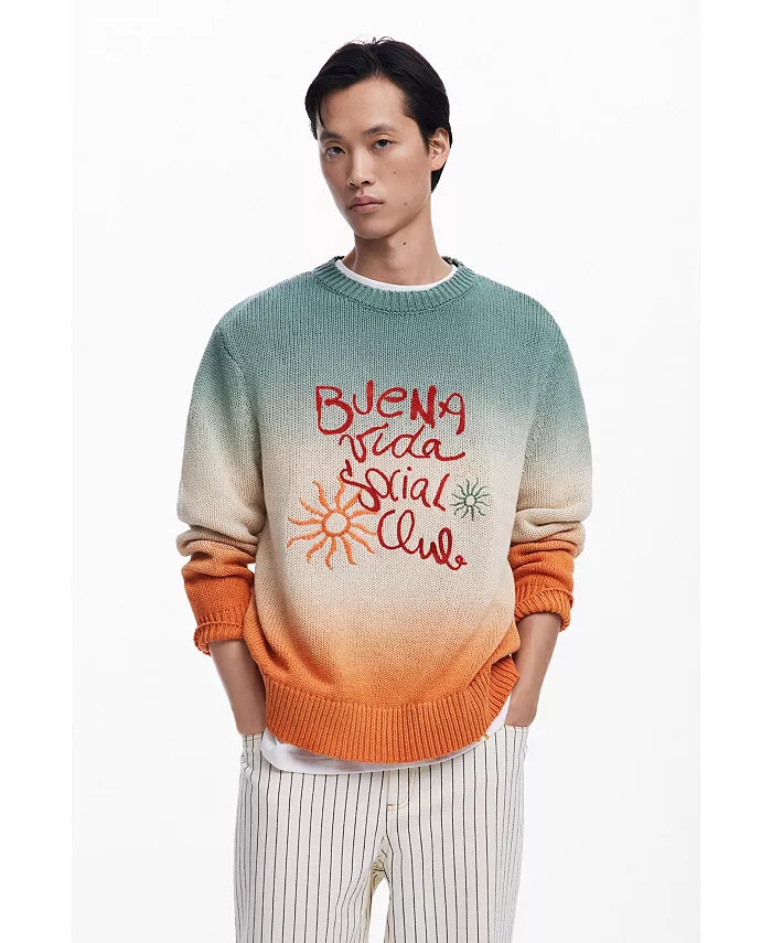 Мужской градиентный свитер BuenaVida Desigual, оранжевый
Мужской градиентный свитер BuenaVida Desigual, оранжевый