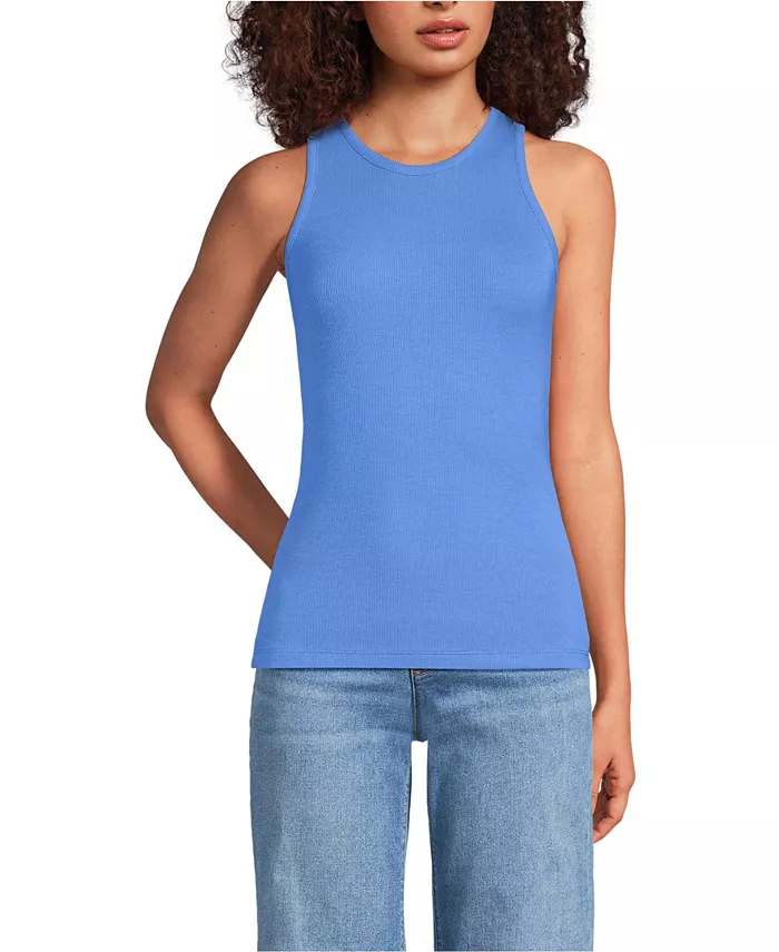 Женский облегающий топ с драпировкой из рубчика Lands' End, синий
Женский облегающий топ с драпировкой из рубчика Lands' End, синий