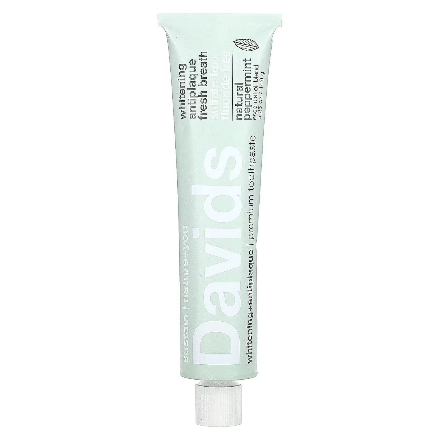 Зубная паста отбеливающая Davids Natural Toothpaste натуральная перечная мята
Зубная паста отбеливающая Davids Natural Toothpaste натуральная перечная мята