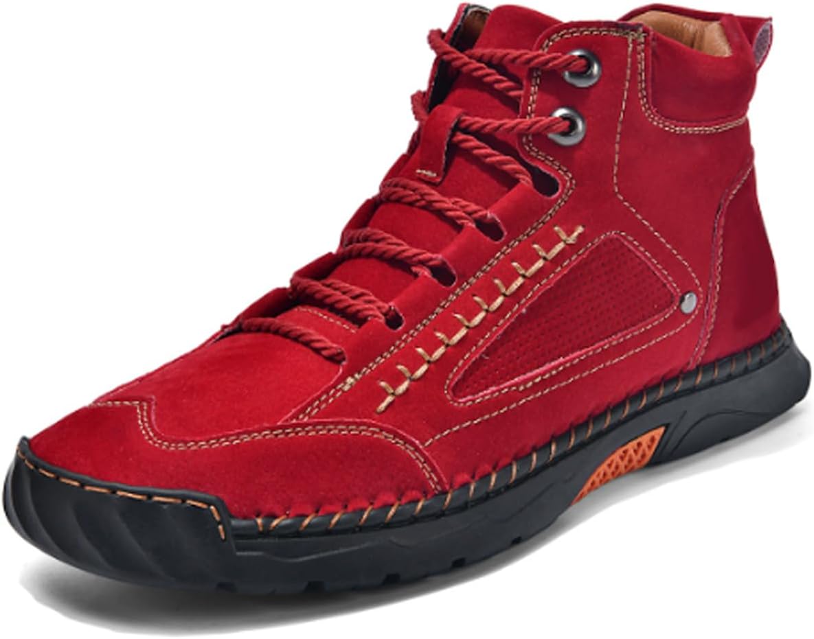 Мужские повседневные кожаные кроссовки ручной работы, средние, противоскользящие, дышащие, легкие, для улицы, ботинки чукка до щиколотки для вождения и прогулок Generic, красный
Мужские повседневные кожаные кроссовки ручной работы, средние, противоскользящие, дышащие, легкие, для улицы, ботинки чукка до щиколотки для вождения и прогулок Generic, красный