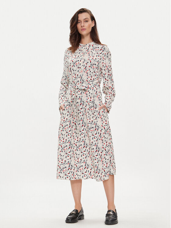 Платье-рубашка свободного кроя Tommy Hilfiger, экрю 
Платье-рубашка свободного кроя Tommy Hilfiger, экрю