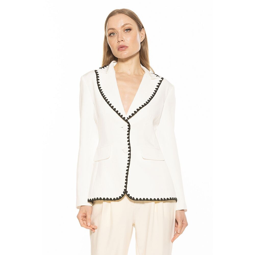 Женский блейзер с длинными рукавами и вышивкой ALEXIA ADMOR Jessilyn, цвет Ivory 
Женский блейзер с длинными рукавами и вышивкой ALEXIA ADMOR Jessilyn, цвет Ivory