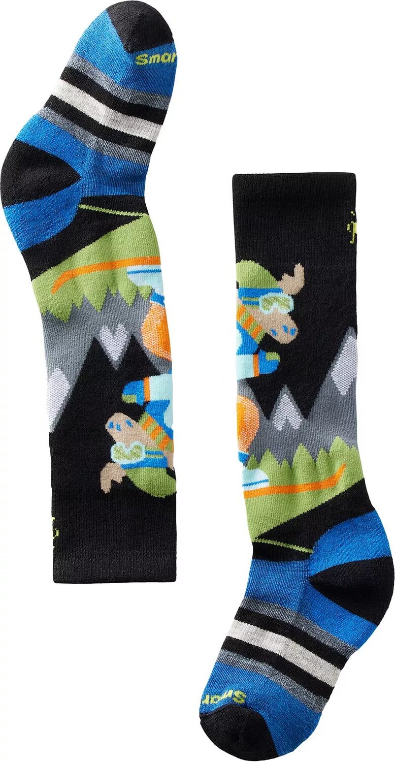 Детские носки Smartwool для зимних видов спорта с полной подушкой и рисунком горного лося поверх икры, черный
Детские носки Smartwool для зимних видов спорта с полной подушкой и рисунком горного лося поверх икры, черный