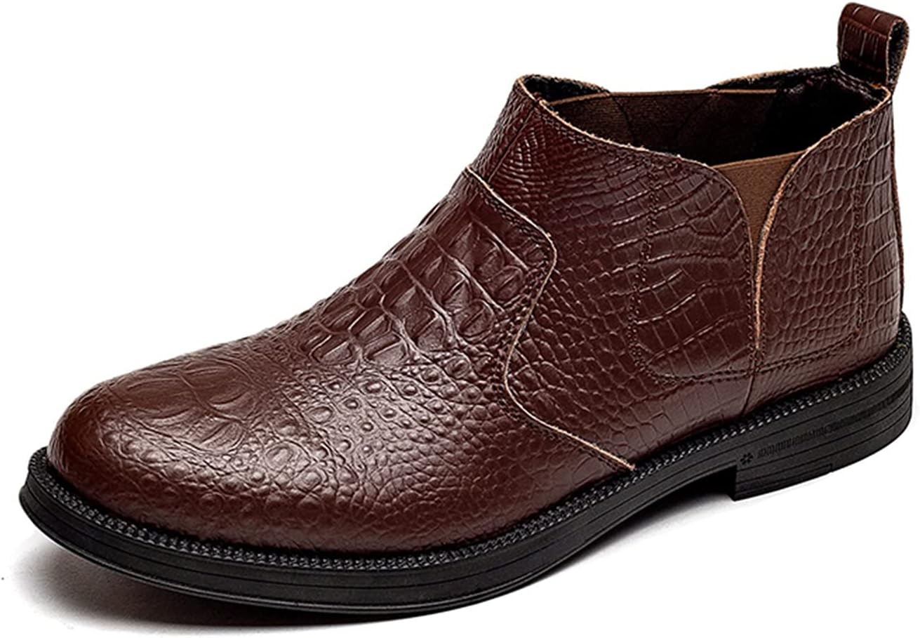 Мужские ботинки челси с эластичным ремешком, принтом под крокодиловую кожу, дышащая кожа, удобные, водонепроницаемые, противоскользящие, классические, повседневные Xjsdjhount, коричневый
Мужские ботинки челси с эластичным ремешком, принтом под крокодиловую кожу, дышащая кожа, удобные, водонепроницаемые, противоскользящие, классические, повседневные Xjsdjhount, коричневый