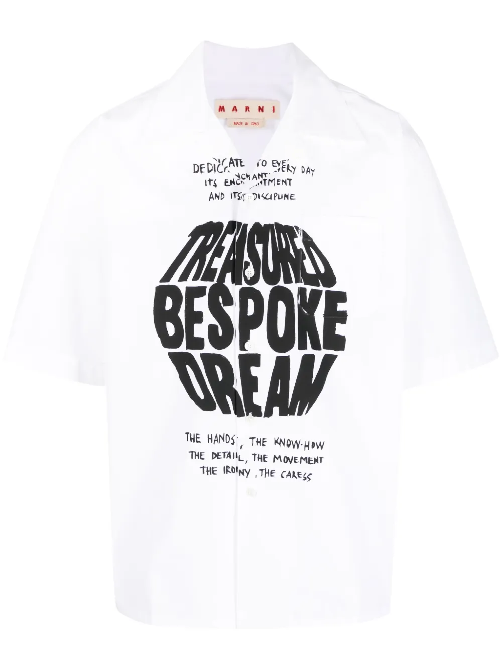 Рубашка с принтом Marni, белый 
Рубашка с принтом Marni, белый