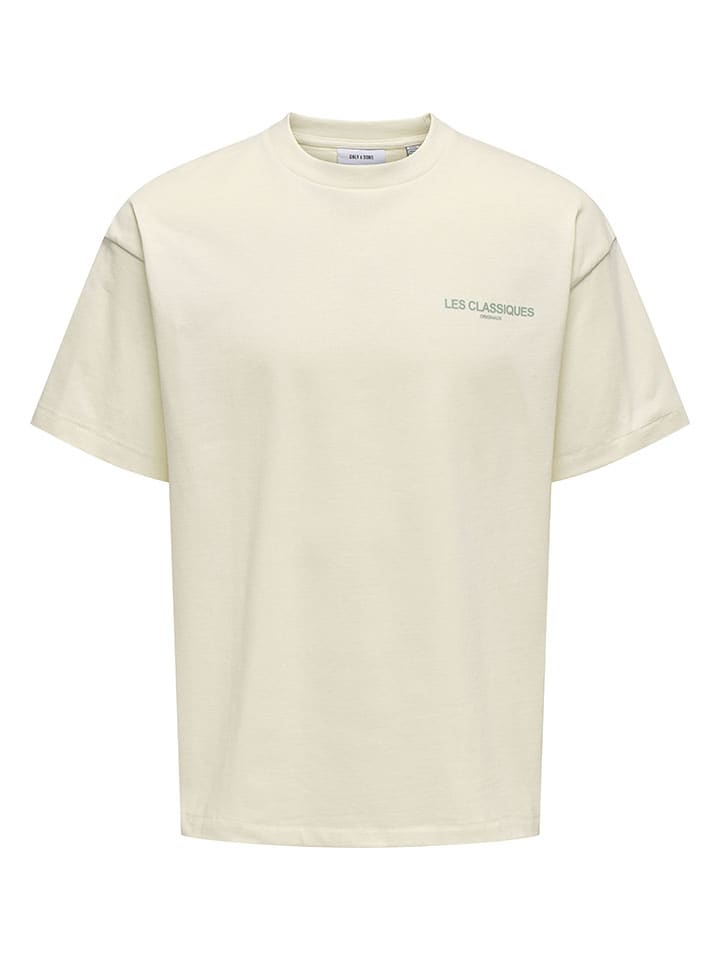 Футболка ONLY & SONS, бежевый 
Футболка ONLY & SONS, бежевый