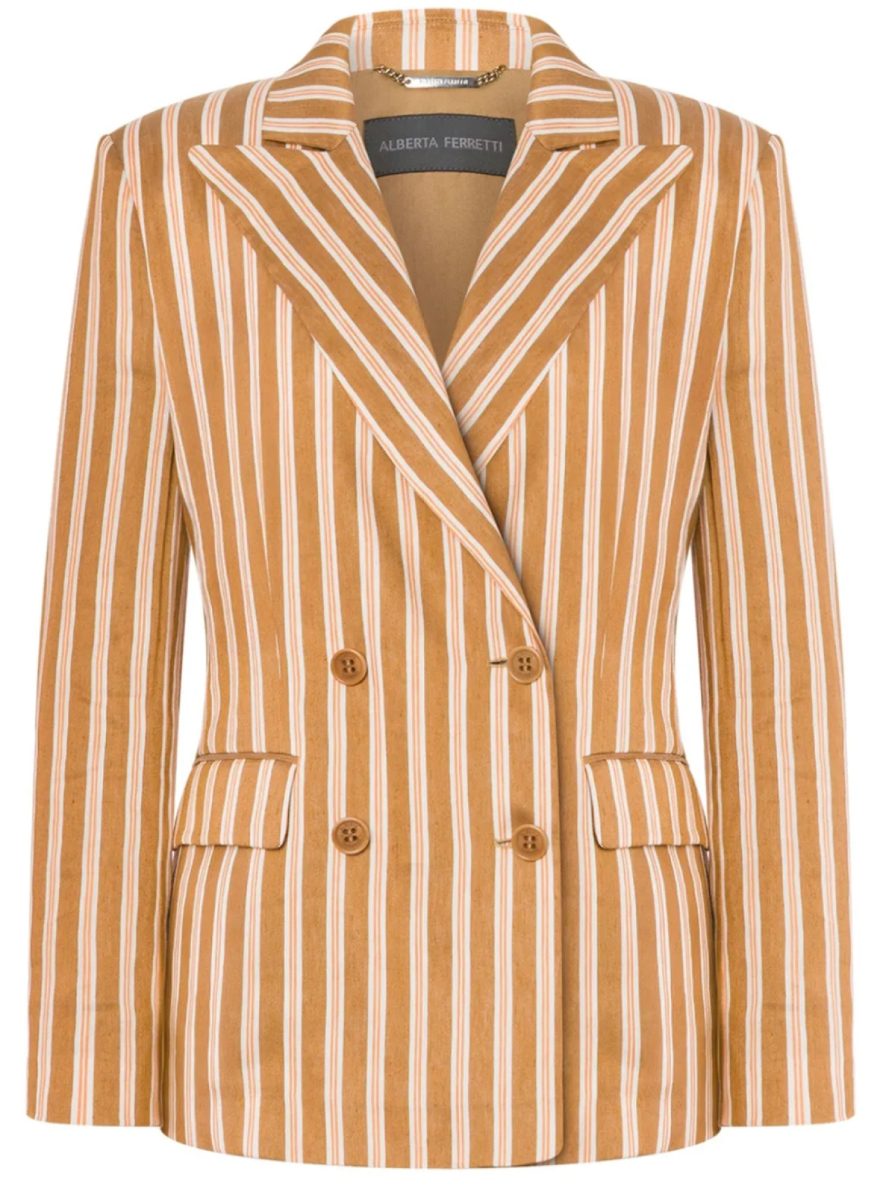 Alberta Ferretti пиджак в полоску, нейтральный 
Alberta Ferretti пиджак в полоску, нейтральный