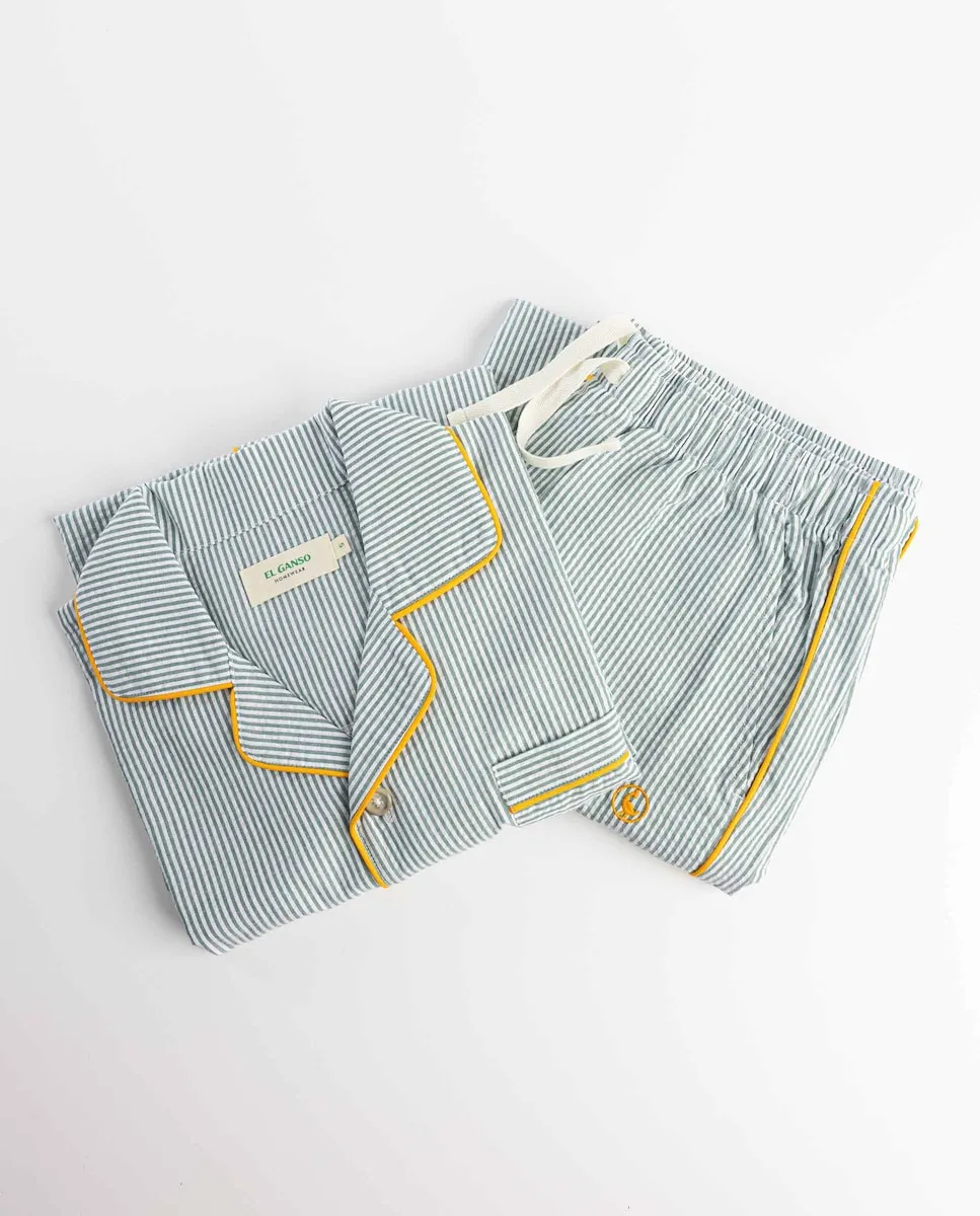 Мужская длинная пижама в полоску El Ganso, синий/белый
Мужская длинная пижама в полоску El Ganso, синий/белый