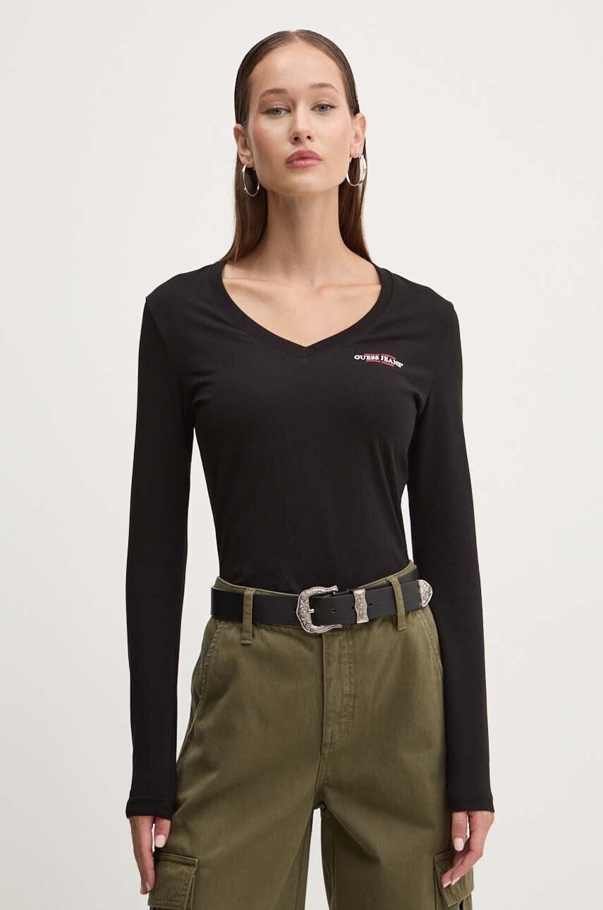Рубашка Guess Jeans с длинными рукавами, черный 
Рубашка Guess Jeans с длинными рукавами, черный