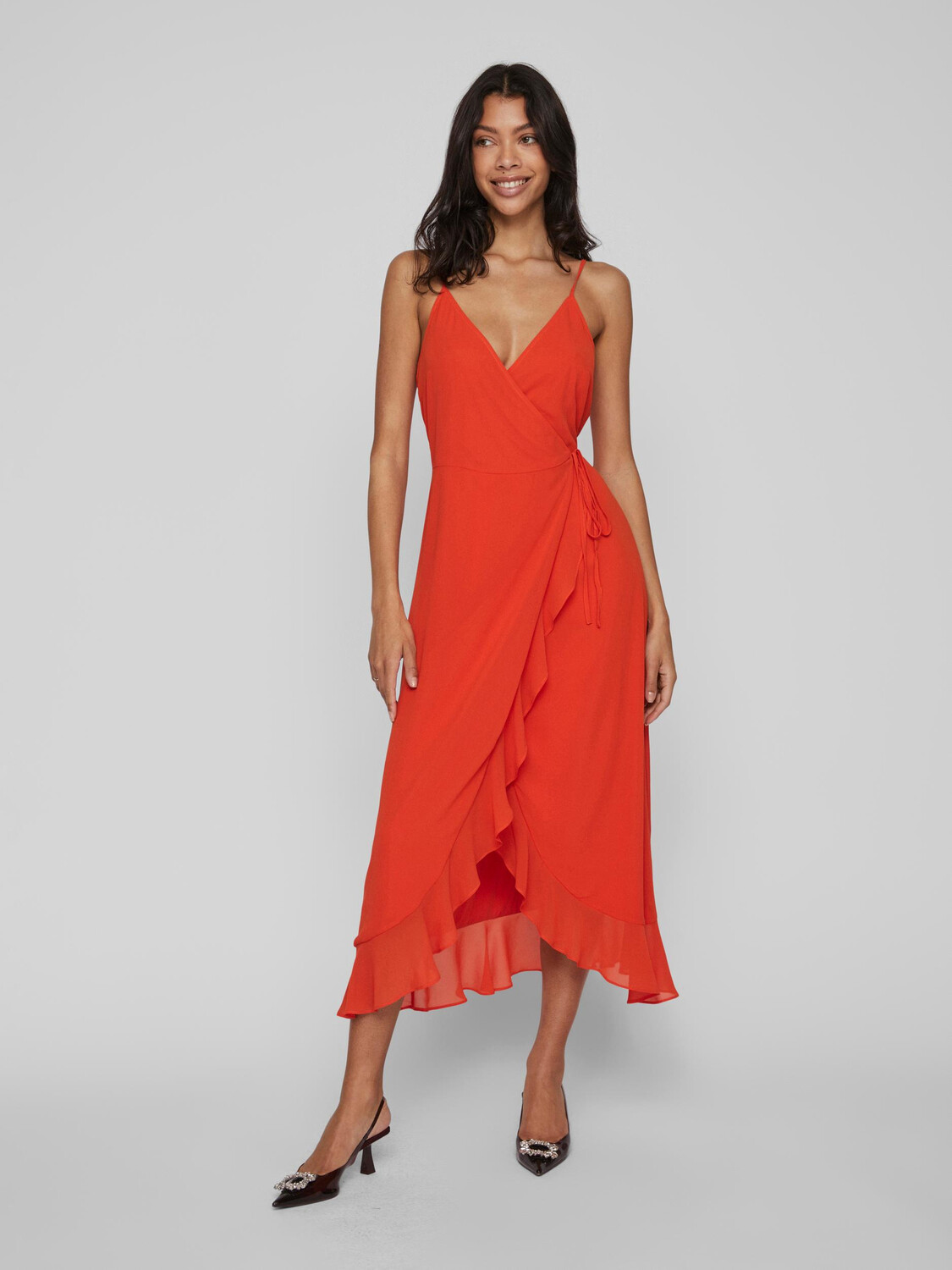 Платье Vila Elegantes Wickel mit Spaghettiträger Volant Rüschen Dress, оранжевый
Платье Vila Elegantes Wickel mit Spaghettiträger Volant Rüschen Dress, оранжевый