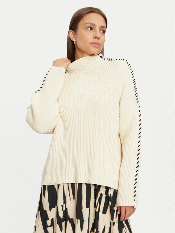 Свитер свободного кроя с высоким воротником Only, бежевый
Свитер свободного кроя с высоким воротником Only, бежевый