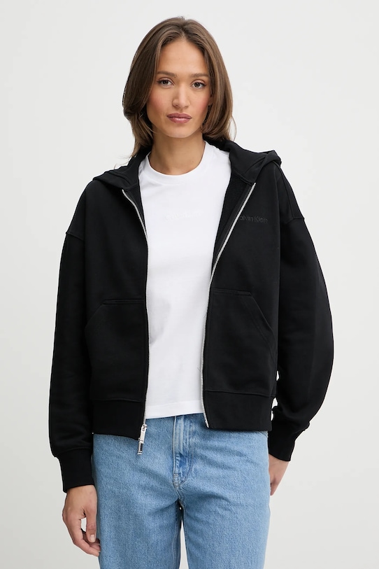 Хлопковая толстовка Calvin Klein, черный
Хлопковая толстовка Calvin Klein, черный