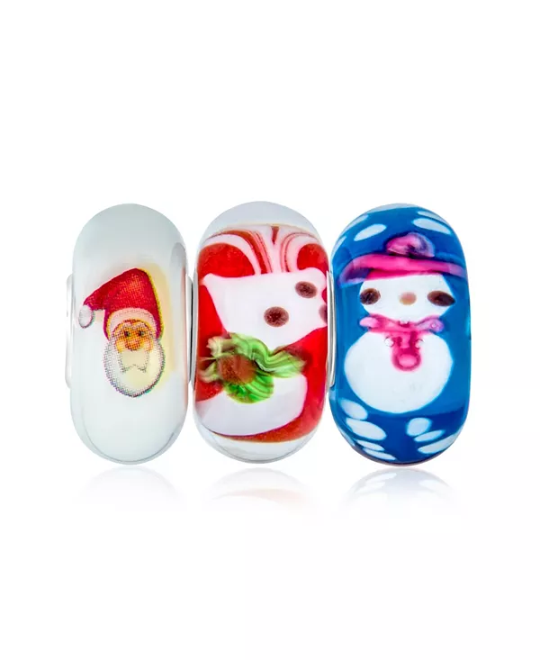 Набор из трех бусин-шармов из стерлингового серебра с рождественским оленем, Санта-Клаусом, снеговиком и другими элементами из стекла, подходит для европейского браслета с шармами для женщин. Bling Jewelry, multicolor
Набор из трех бусин-шармов из стерлингового серебра с рождественским оленем, Санта-Клаусом, снеговиком и другими элементами из стекла, подходит для европейского браслета с шармами для женщин. Bling Jewelry, multicolor