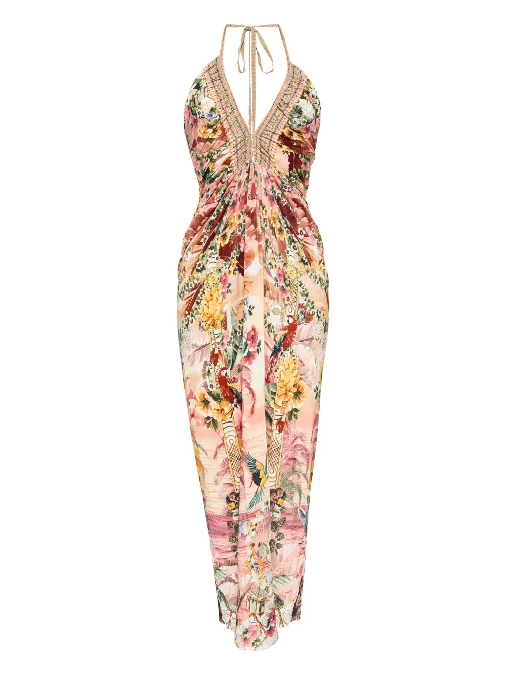 Платье из джерси с V-образным вырезом и сборками Camilla, оранжевый
Платье из джерси с V-образным вырезом и сборками Camilla, оранжевый