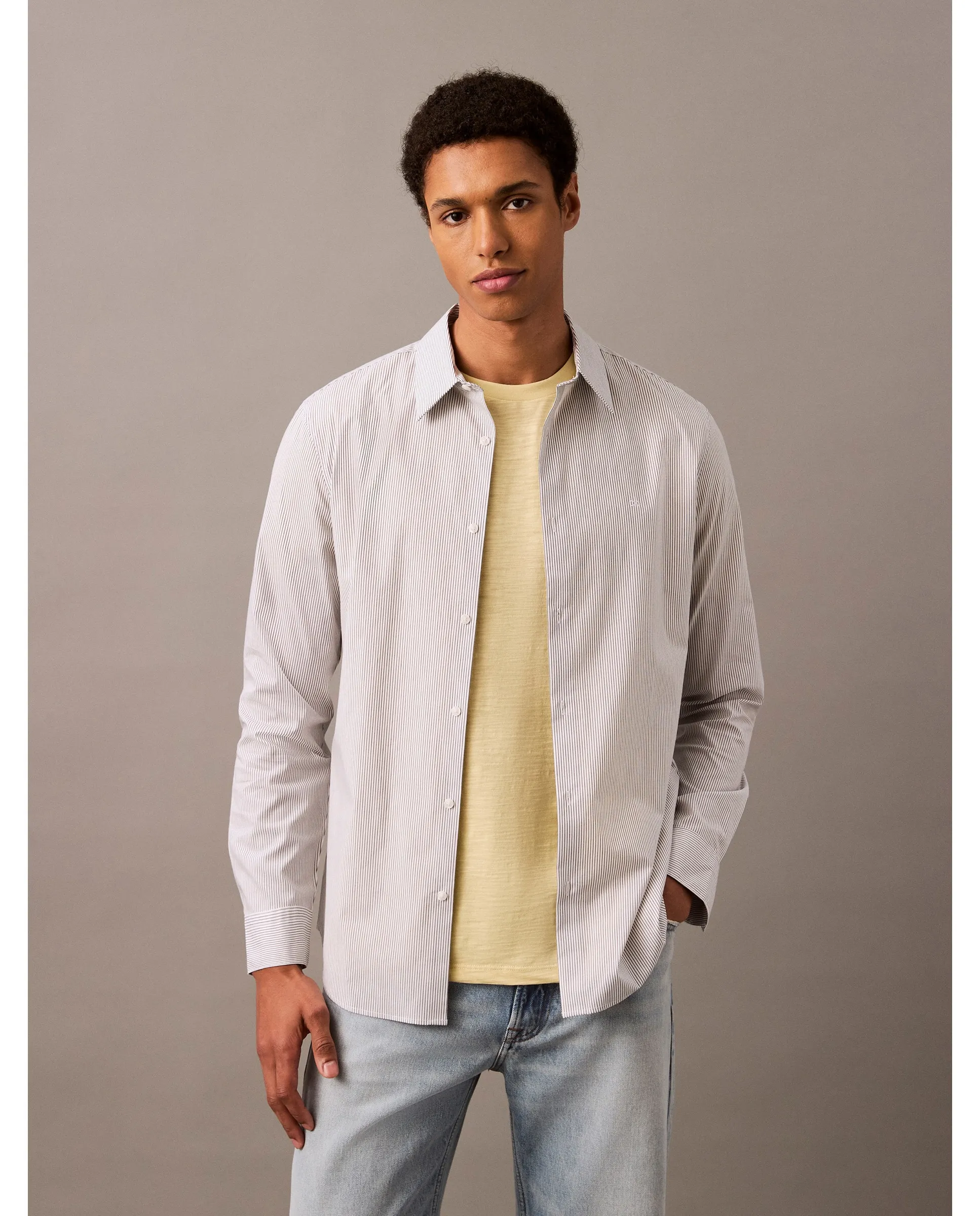 Мужская повседневная рубашка в полоску Calvin Klein, белый
Мужская повседневная рубашка в полоску Calvin Klein, белый