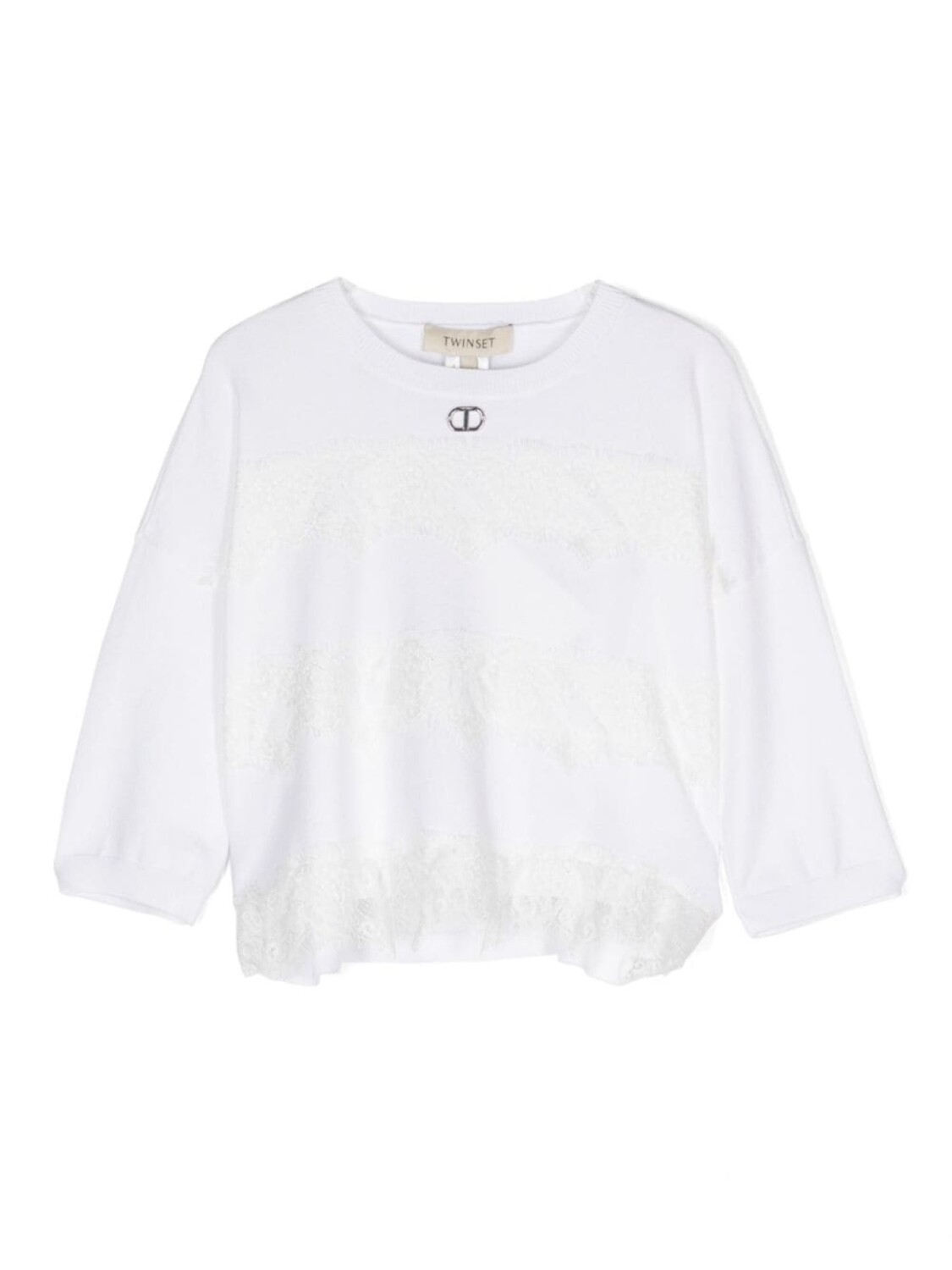 Twinset трикотажный топ с кружевом, белый
Twinset трикотажный топ с кружевом, белый