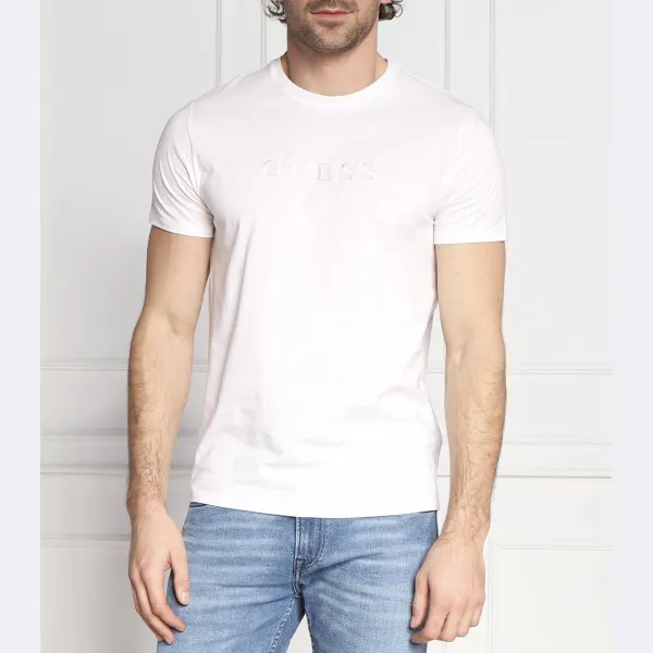 Классическая футболка стандартного кроя SS Guess, белый 
Классическая футболка стандартного кроя SS Guess, белый