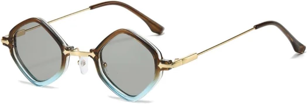 Винтажные солнцезащитные очки в стиле панк с ромбовидным рисунком, металлические, маленькие, с градиентным переходом, роскошные, с защитой от УФ-излучения UV400 VFDHN, Brown Blue
Винтажные солнцезащитные очки в стиле панк с ромбовидным рисунком, металлические, маленькие, с градиентным переходом, роскошные, с защитой от УФ-излучения UV400 VFDHN, Brown Blue