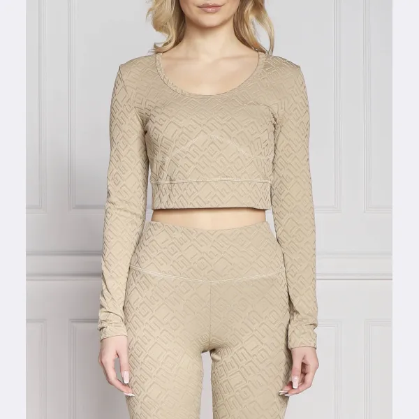 Укороченный топ Guess, бежевый
Укороченный топ Guess, бежевый