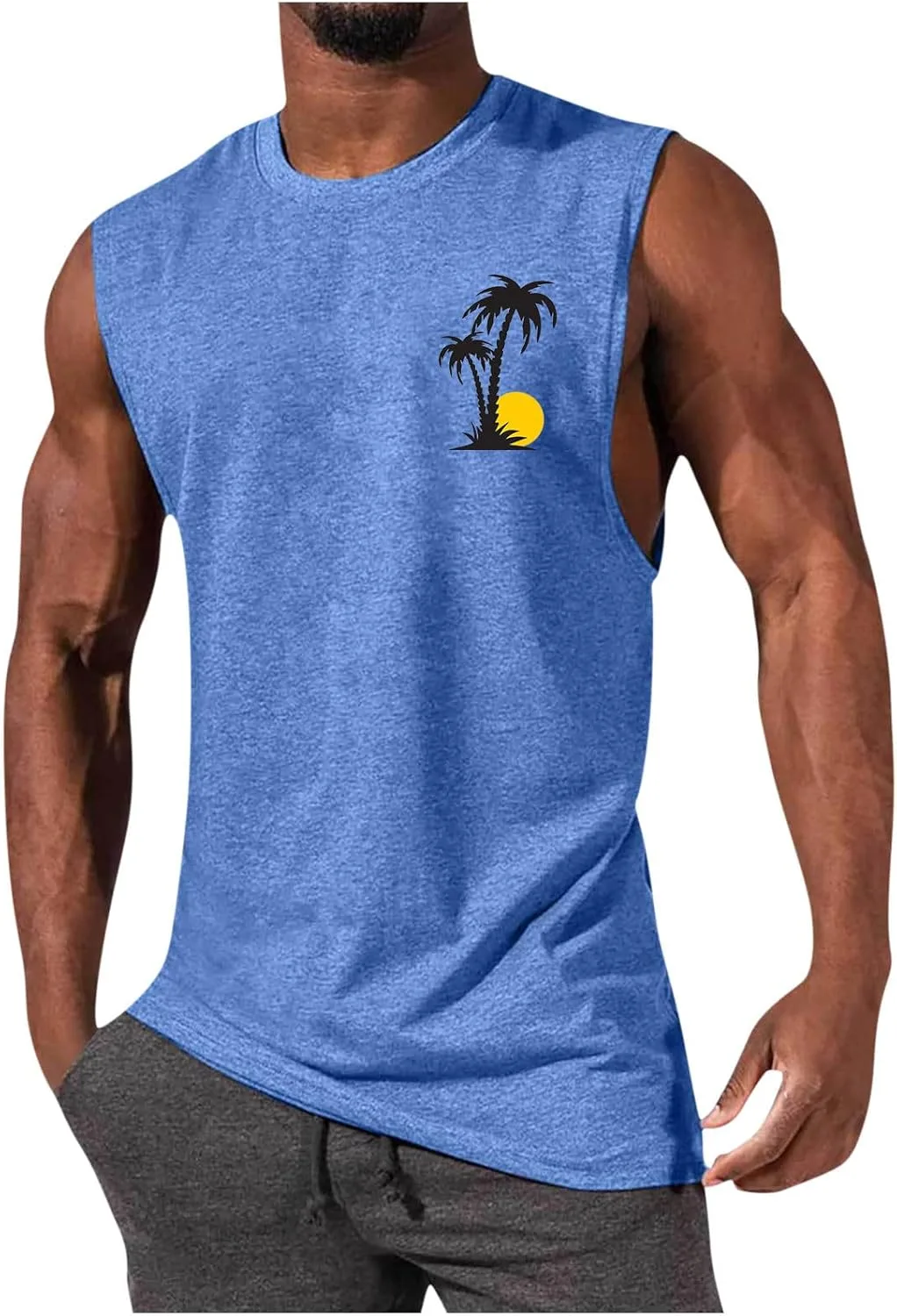 Мужская майка без рукавов с тропическим принтом в винтажном стиле Uillui
Мужская майка без рукавов с тропическим принтом в винтажном стиле Uillui