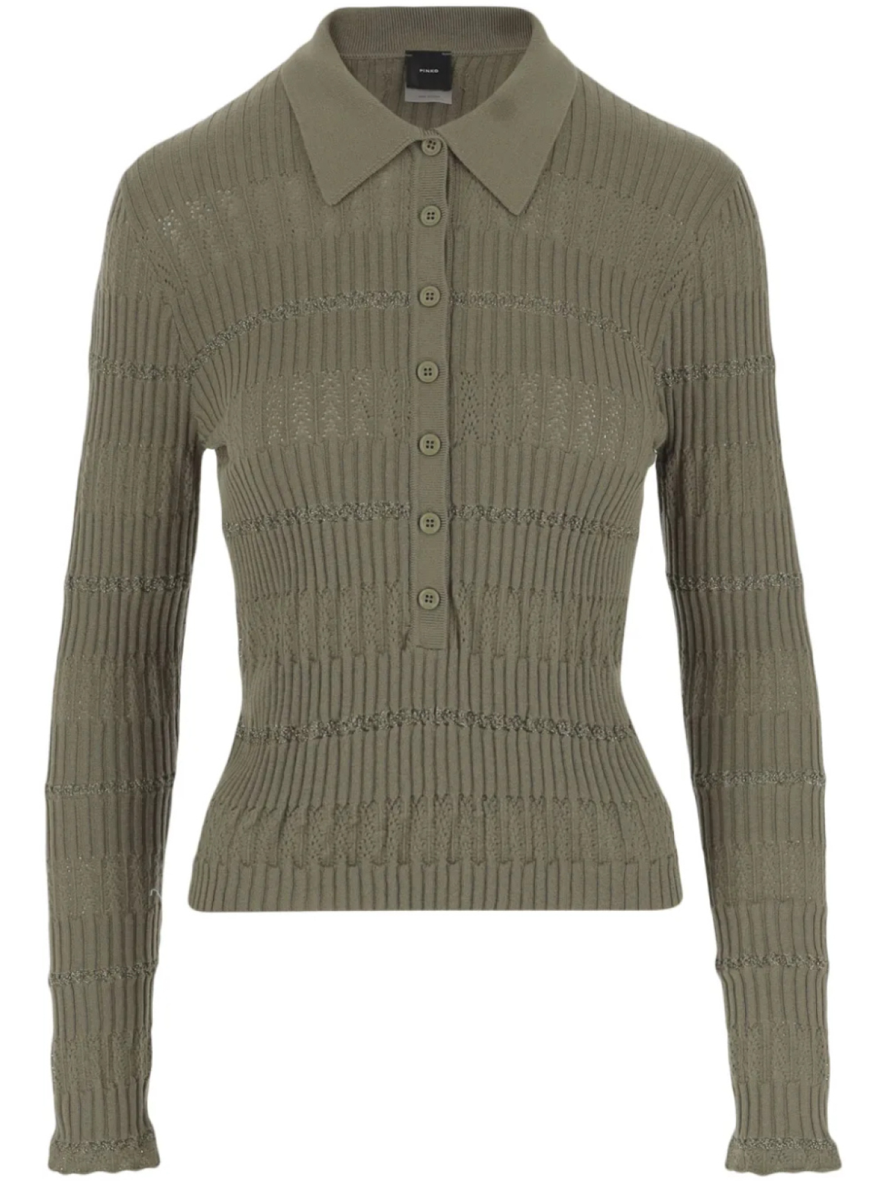 PINKO топ с воротником-поло, зеленый
PINKO топ с воротником-поло, зеленый