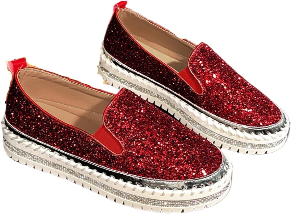 Женские модные слипоны с блестками и стразами, повседневная удобная обувь с низким верхом для ежедневной носки, легкие дышащие туфли для женщин и девушек, обувь для прогулок Lokolucx, красный
Женские модные слипоны с блестками и стразами, повседневная удобная обувь с низким верхом для ежедневной носки, легкие дышащие туфли для женщин и девушек, обувь для прогулок Lokolucx, красный