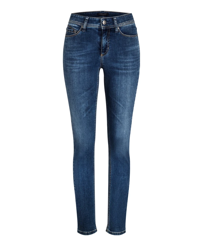 Изысканные темные потертые джинсы высокая талия облегающий крой Cambio, синий
Изысканные темные потертые джинсы высокая талия облегающий крой Cambio, синий