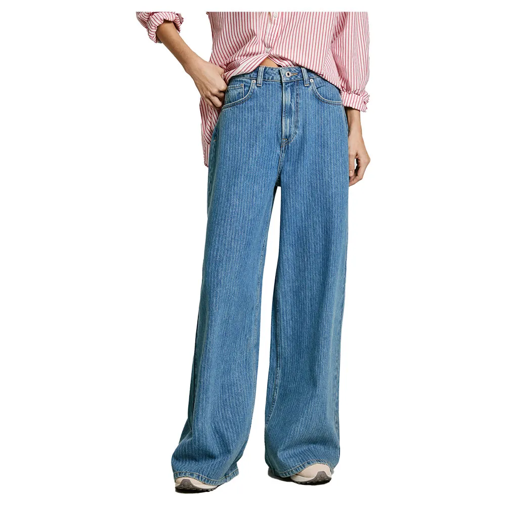 Джинсы Pepe Wide Leg high waist, синий
Джинсы Pepe Wide Leg high waist, синий