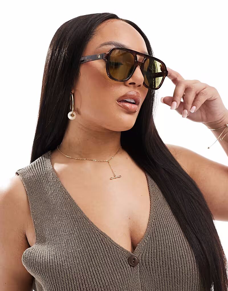 AIRE - Whirlpool - Солнцезащитные очки Pilot в темном черепаховом цвете с зелеными линзами
AIRE - Whirlpool - Солнцезащитные очки Pilot в темном черепаховом цвете с зелеными линзами