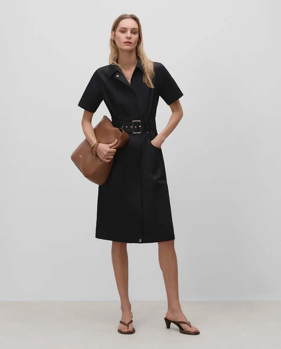 Приталенная рубашечная платье Simorra, черный
Приталенная рубашечная платье Simorra, черный