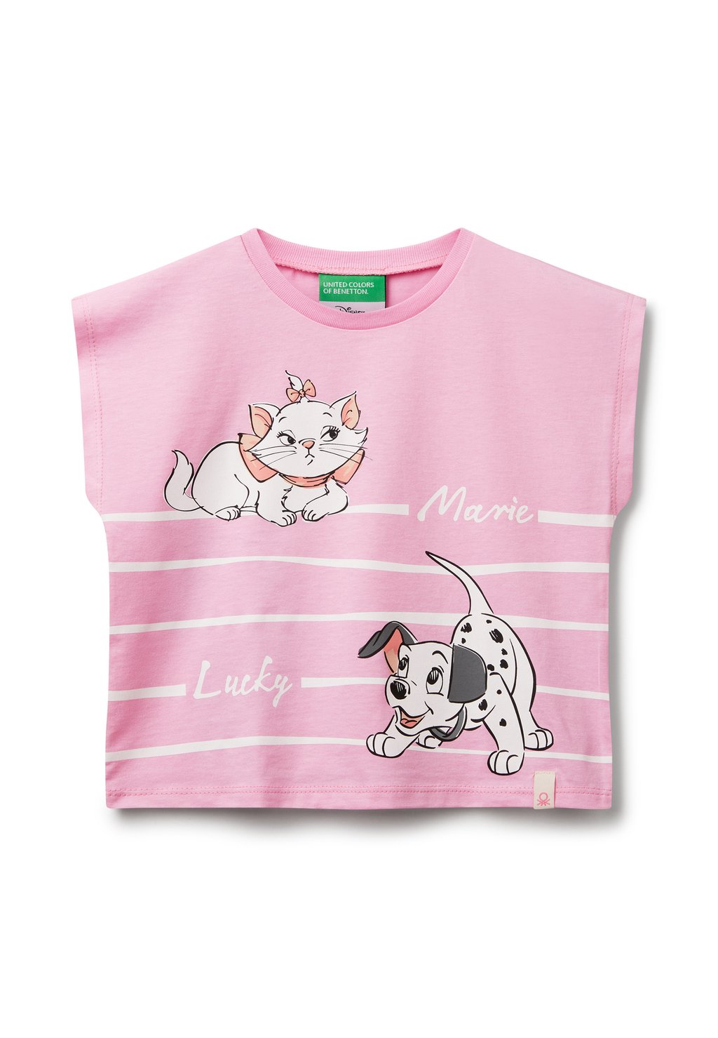 Футболка с принтом THE ARISTOCATS United Colors of Benetton, фуксия 
Футболка с принтом THE ARISTOCATS United Colors of Benetton, фуксия