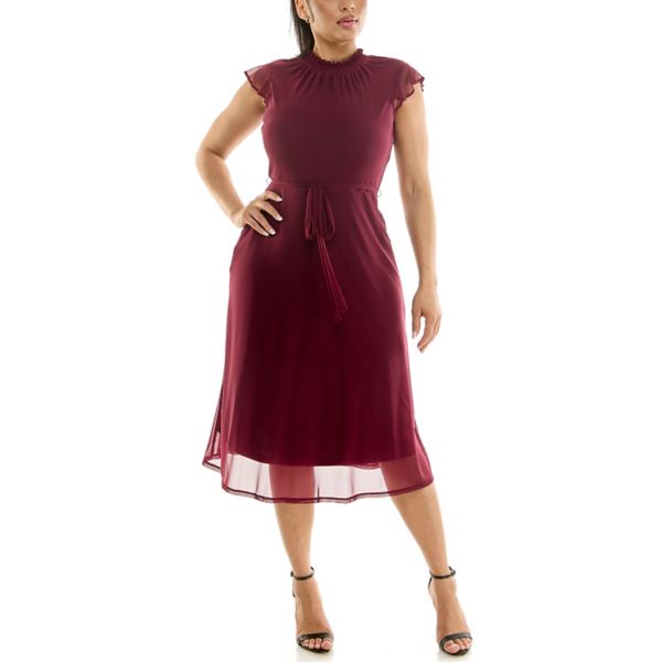 Женское платье с присборенными рукавами-крылышками Nina Leonard, цвет deep wine
Женское платье с присборенными рукавами-крылышками Nina Leonard, цвет deep wine