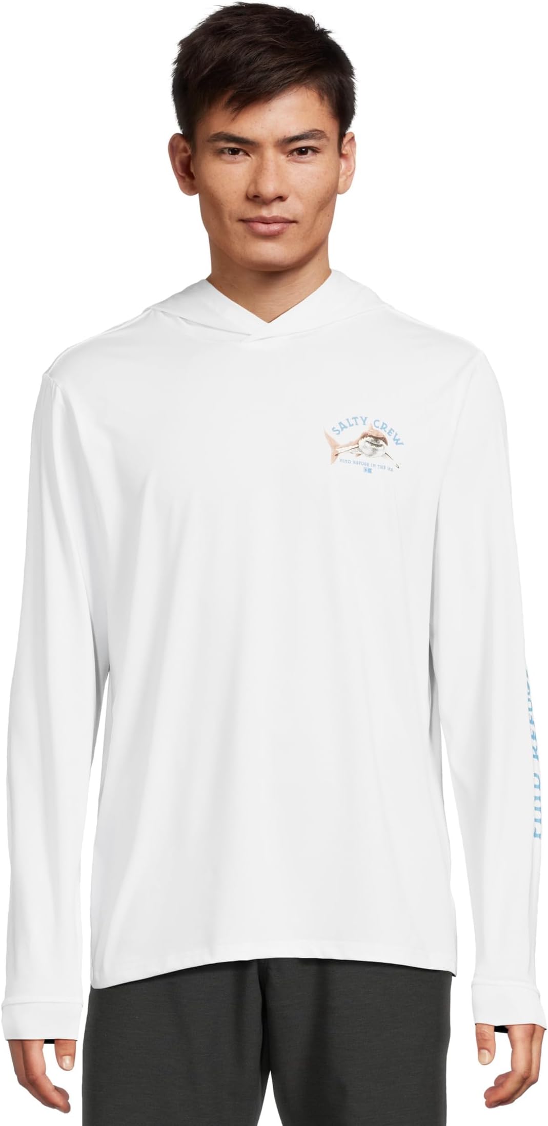 Мужская рубашка-солнце с капюшоном Lurking Salty Crew, White
Мужская рубашка-солнце с капюшоном Lurking Salty Crew, White