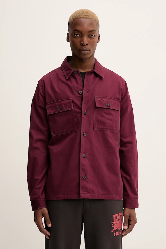 Хлопковая рубашка Hugo, бордовый
Хлопковая рубашка Hugo, бордовый
